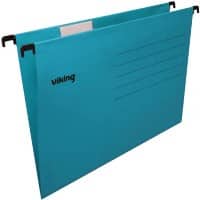 Viking Vertical Suspension File Cardboard V Base 220 gsm Blue Pack of 25