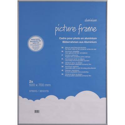 Viking Special format Picture Frame Grey Aluminium 70 (W) x 50 (H) cm Pack of 2