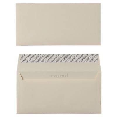 Conqueror DL Envelopes 220 x 110 mm Peel and Seal Plain 120gsm Brown 500 Pieces