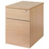 Largo Pedestal with 2 Lockable Drawers MFC 430 x 600 x 610mm Maple