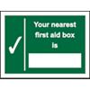 First Aid Sign Nearest First Aid PVC 20 x 15 cm
