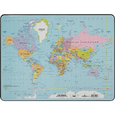 DURABLE Desk Mat World Map PVC 400 x 530 mm