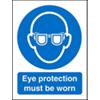 Mandatory Sign Eye Protection Must Be Worn PVC 15 x 20 cm
