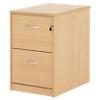 Dams Filing Cabinet with 2 Lockable Drawers Deluxe 480 x 650 x 730mm Beech