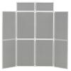 Freestanding Display Stand with 8 Panels Nyloop Fabric Foldaway 619 x 316 mm Grey