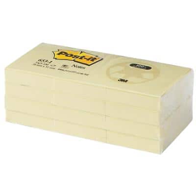 Post-it Sticky Notes 51 x 38 mm Canary Yellow 12 Pieces of 100 Sheets