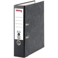 Viking Lever Arch File A4 80 mm Black 2 ring Cardboard Marbled Portrait