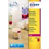 Avery L7263R-25 Labels A4 Removable Multipurpose 99.1 x 38.1mm Neon Red 350 Labels per pack (25 Sheets of 14 Labels)