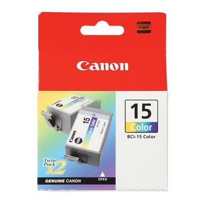Canon BCI-15C Original Ink Cartridge Cyan, Magenta, Yellow Pack of 2 Duopack