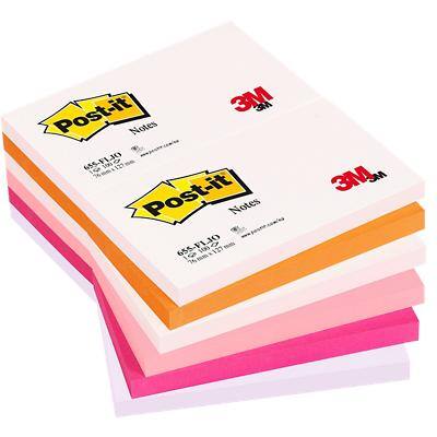 Post-it Sticky Notes 127 x 76 mm Joyful Assorted Colours 12 Pads of 50 Sheets