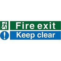 Stewart Superior PVC Sign Fire Exit Keep Clear