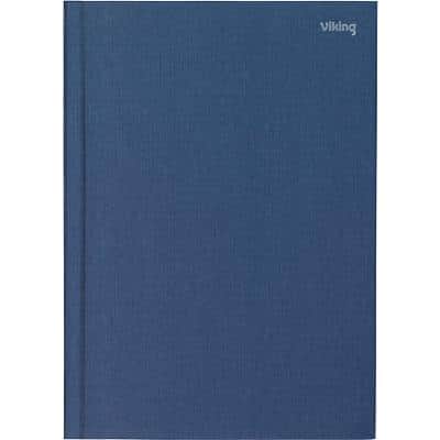 Viking Notebook A4 Ruled Casebound Hardboard Hardback Blue 160 Pages 80 Sheets