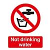 Prohibition Sign Not Drinking Water 15 x 20 cm