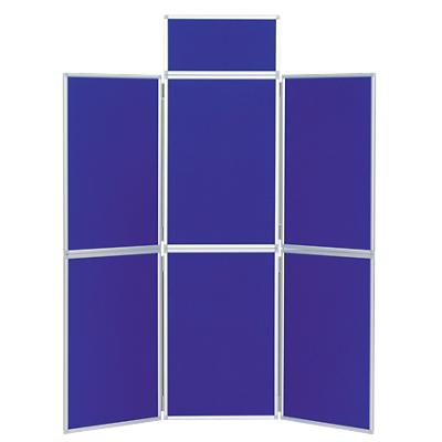 Freestanding Display Stand with 6 Panels Nyloop Fabric Foldaway 619 x 316 mm Blue