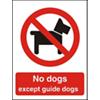 Prohibition Sign No Dogs Plastic 20 x 15 cm
