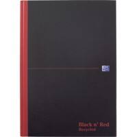 OXFORD Notebook Black n' Red A4 Ruled Casebound Cardboard Hardback Black, Red 192 Pages