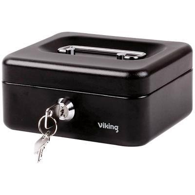Viking Money Box with Key Lock 153 x 120 x 70mm Black