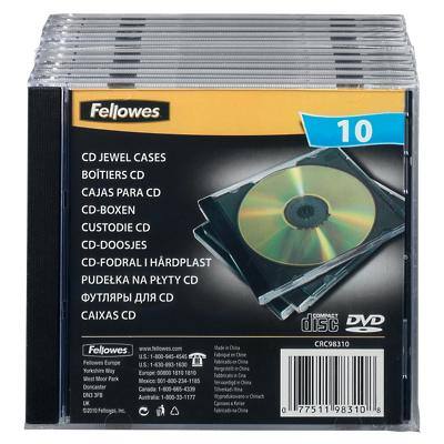 Fellowes CD Jewel Cases 98310 1 CD 10 Pieces