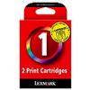 Lexmark 1 Original Ink Cartridge 80D2955 Cyan, Magenta, Yellow Duopack
