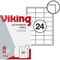 Viking 61330 Multipurpose Labels Self Adhesive 64.6 x 33.8 mm White 2400 Labels 100 Sheets of 24 Labels