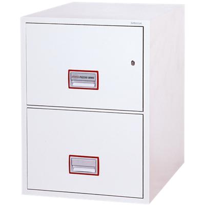 Phoenix World Class Vertical Fire File Filing Cabinet with Key lock 49 L FS2252K White