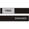 Office Sign Free/Engaged PVC 25 x 5 cm