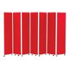 Room Divider with 7 Screens Red 560 x 1,800 mm