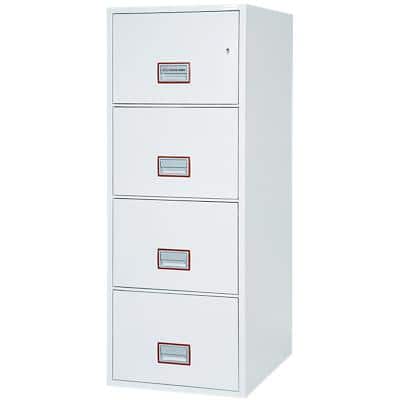 Phoenix World Class Vertical Fire File Filing Cabinet with Key lock 49 L FS2254K White