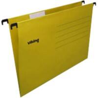 Viking Vertical Suspension File A4 V Base 220 gsm Yellow Cardboard Pack of 25