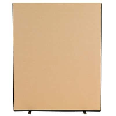 Freestanding Screen Fabric Wrapped 1500 x 1800 mm Brown