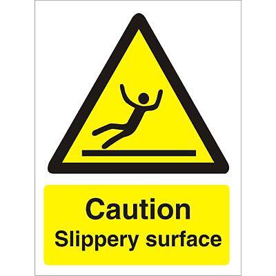 Warning Sign Slippery Surface PVC 15 x 20 cm