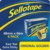 Sellotape Original Golden Tape 48mm x 66m Transparent 6 Rolls