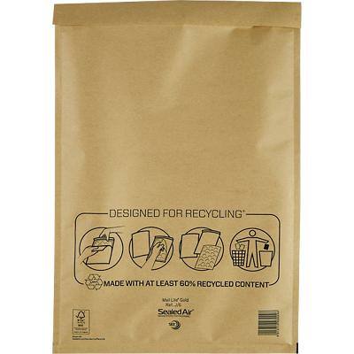 Mail Lite Mailing Bag J/6 Gold Plain 300 (W) x 440 (H) mm Peel and Seal 79 gsm Pack of 50