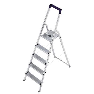 Hailo Ladder L20 Silver 5 Steps 51 x 281 cm