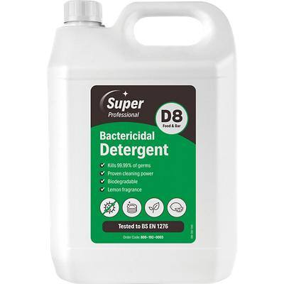 Super Professional Products D8 Washing Up Liquid Bactericidal 5L