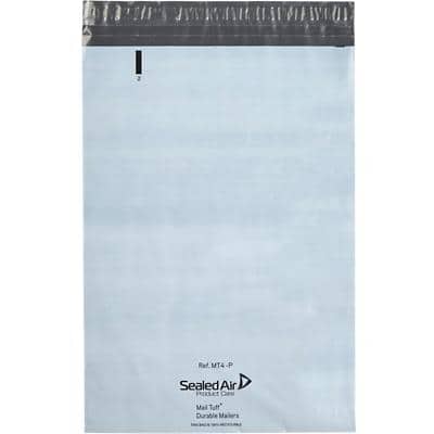 Sealed Air Mail Tuff Mailing Bags MT4 295 (W) x 415 (H) mm Waterproof White Pack of 100