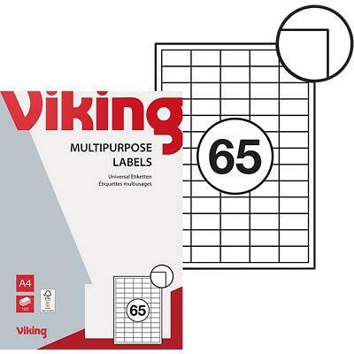 Viking Multipurpose Labels Removable 38.1 x 21.2mm White 6500 Labels Per Pack