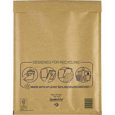 Mail Lite Mailing Bag H/5 Gold Plain 270 (W) x 360 (H) mm Peel and Seal 79 gsm Pack of 50