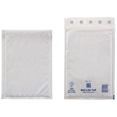 Mail Lite Tuff Mailing Bag D/1 White Plain 180 (W) x 260 (H) mm Peel and Seal 79 gsm Pack of 100