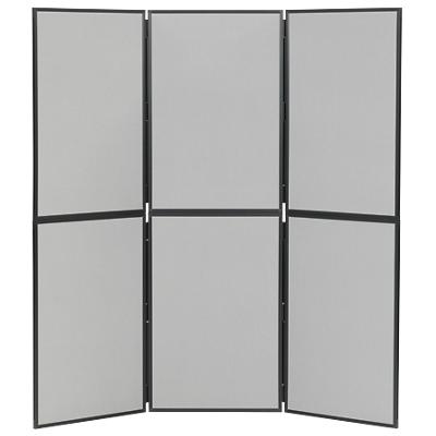 Freestanding Display Stand Nyloop Fabric Double Deck 610 x 915mm Grey