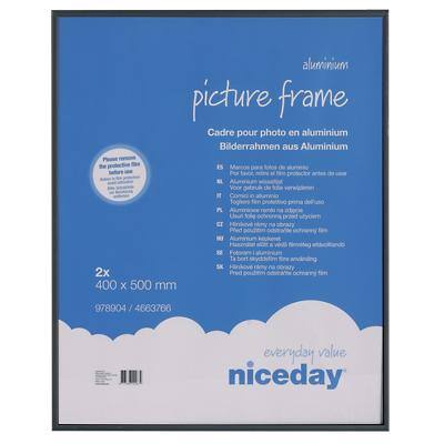Niceday Wall Mountable Picture Frame 978904 400 x 500 mm Black Pack of 2