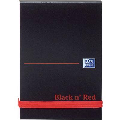 OXFORD Notebook Black n' Red A7 Plain Casebound PP (Polypropylene) Hardback Black, Red 192 Pages 96 Sheets