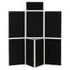 Freestanding Display Stand with 7 Panels Nyloop Fabric Foldaway 619 x 316 mm Black