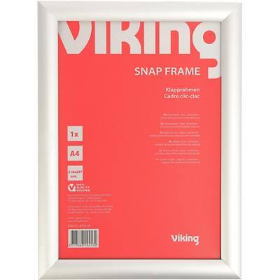 Viking Wall Mountable Snap Frame 978915 DIN A4 210 x 297 mm Silver