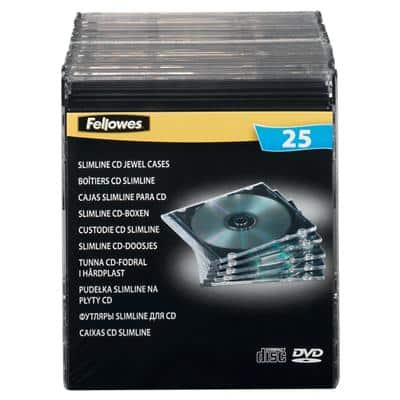 Fellowes CD Jewel Cases Polystyrene 25 Pieces