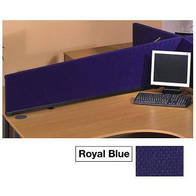 Desk Screen Fabric Wrapped 390 x 300 x 1124 mm Blue