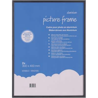 Viking Picture Frame Black Aluminium 30 (W) x 40 (H) cm Pack of 2