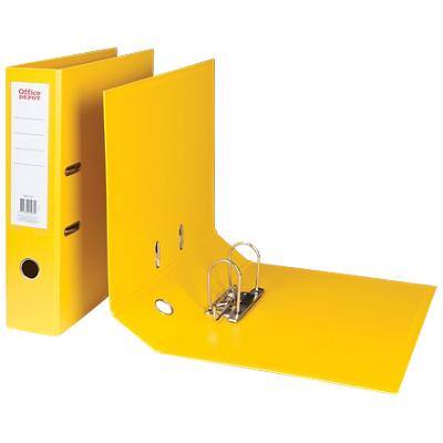 Office Depot Lever Arch File 75 mm Polypropylene 2 ring A4+ Yellow