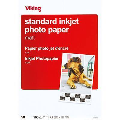 Viking Inkjet Everyday Photo Paper Matt A4 165 gsm White 50 Sheets