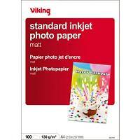 Viking Inkjet Everyday Photo Paper Matt A4 130 gsm White 100 Sheets